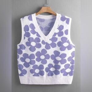 *SOLD* SHEIN Curve Floral Pattern Sweater Vest